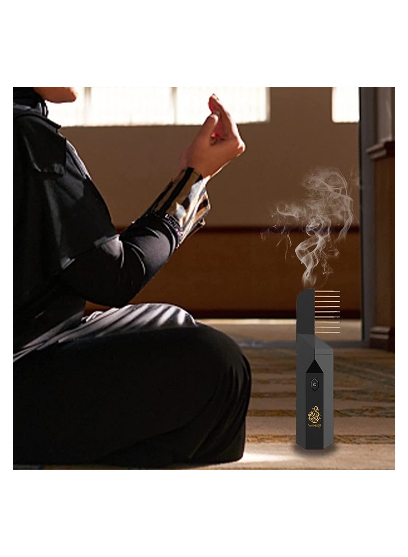بخور مبخرة شعر كهربائية فاخرة اسود  - Image 4