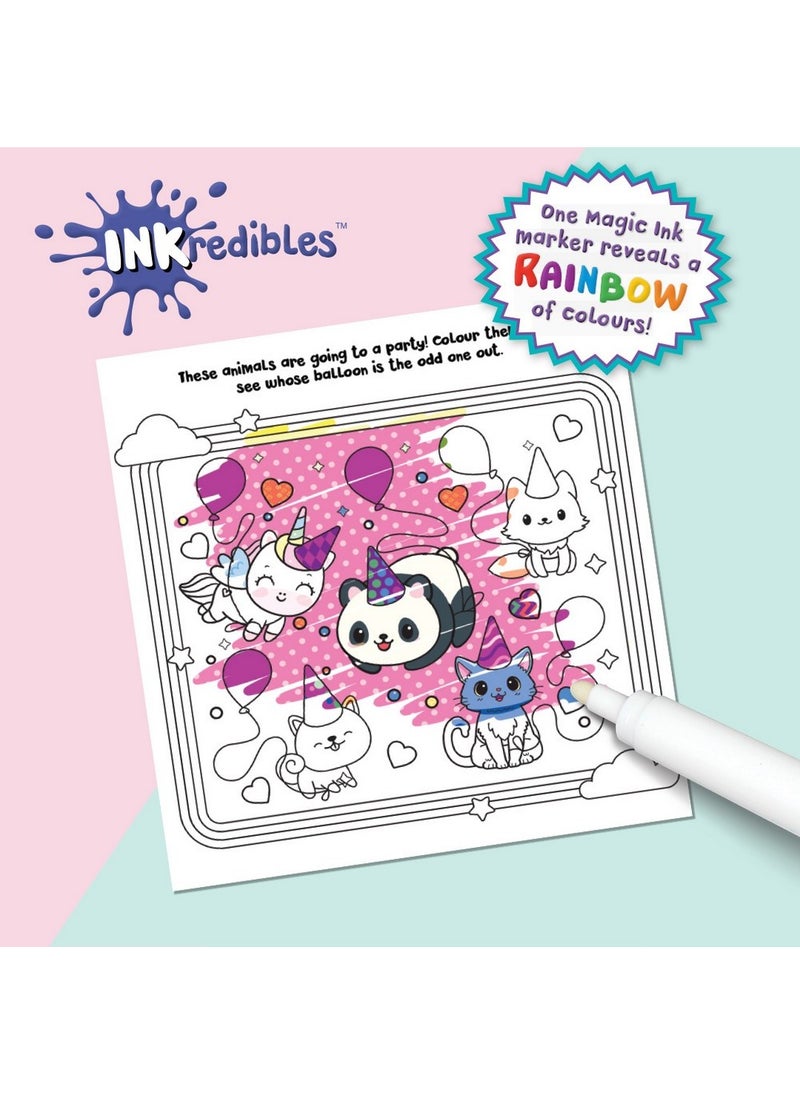 Hinkler صور حبر هينكلر إنكريدبلز كاواي السحرية ، مجموعة تلوين ممتعة بدون فوضى ، تصاميم مستوحاة من كاواي ، قلم حبر سحري لفن الكشف بالماء ، نشاط فني بدون فوضى ، هدية مثالية للعب الإبداعي - Image 2