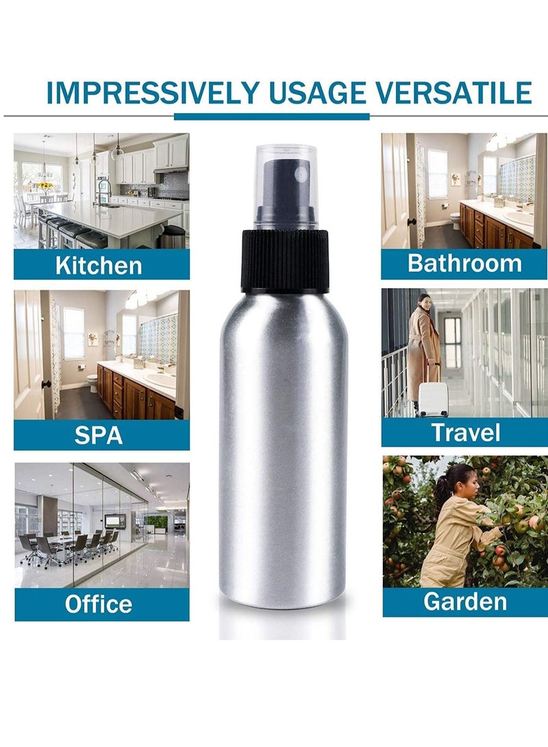 سيوسي زجاجات بخاخ بخاخ ناعم ، 7 عبوات من الألومنيوم فارغة ، صغيرة قابلة لإعادة الاستخدام للسفر ، مستحضرات التجميل ، الحبر ، الوجه ، تخزين الزيت العطري ، وأي سائل آخر - Image 2