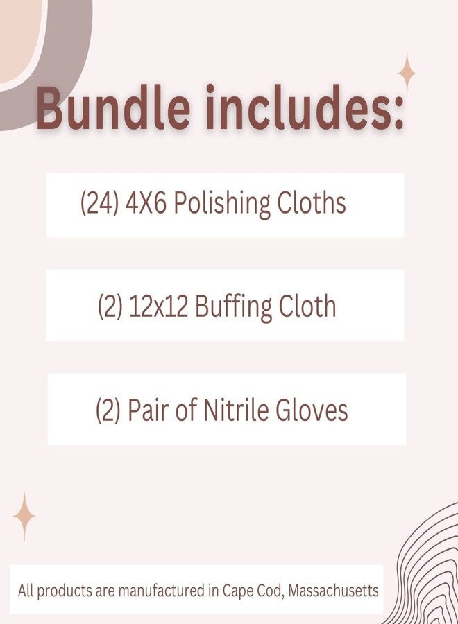 CAPE COD (Qty 2) of Cape Cod Polishing Metal Tin Bundle for Fine Metals | Each Tin Contains (12) 4X6 Polishing Cloths | (1) 12x12 Buffing Cloth | (1) Pair of Nitrile Gloves - Image 3