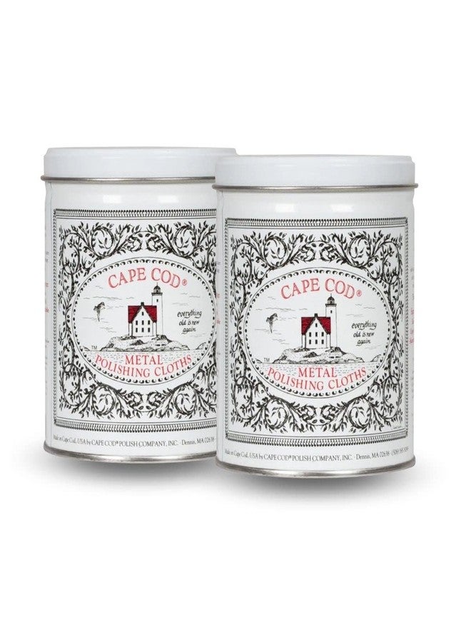 CAPE COD (Qty 2) of Cape Cod Polishing Metal Tin Bundle for Fine Metals | Each Tin Contains (12) 4X6 Polishing Cloths | (1) 12x12 Buffing Cloth | (1) Pair of Nitrile Gloves - Image 1