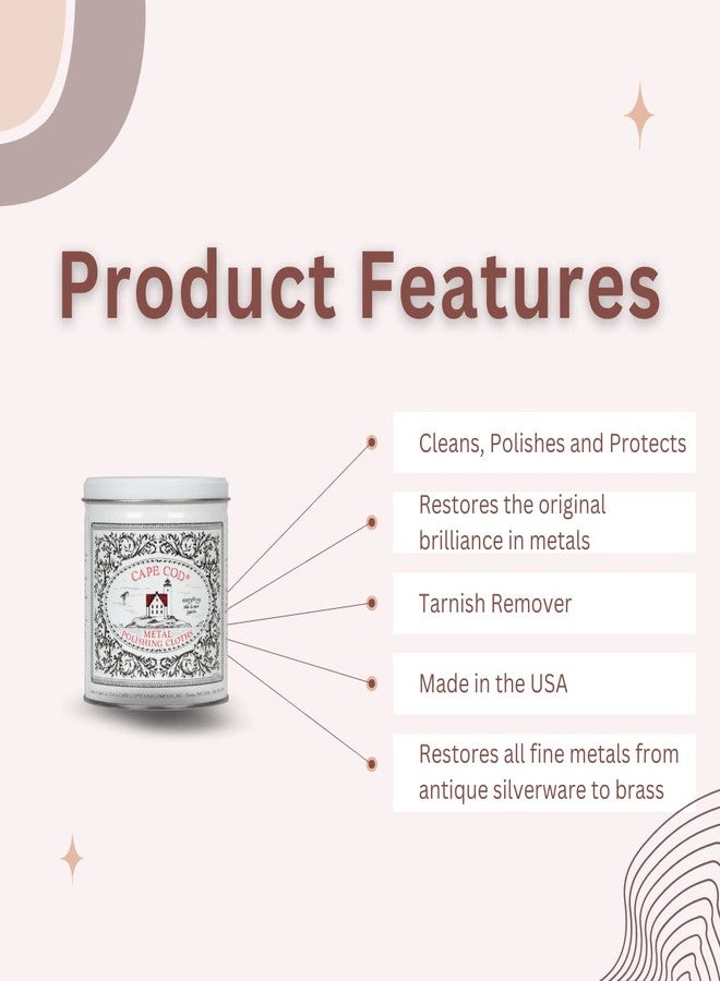 CAPE COD (Qty 2) of Cape Cod Polishing Metal Tin Bundle for Fine Metals | Each Tin Contains (12) 4X6 Polishing Cloths | (1) 12x12 Buffing Cloth | (1) Pair of Nitrile Gloves - Image 4