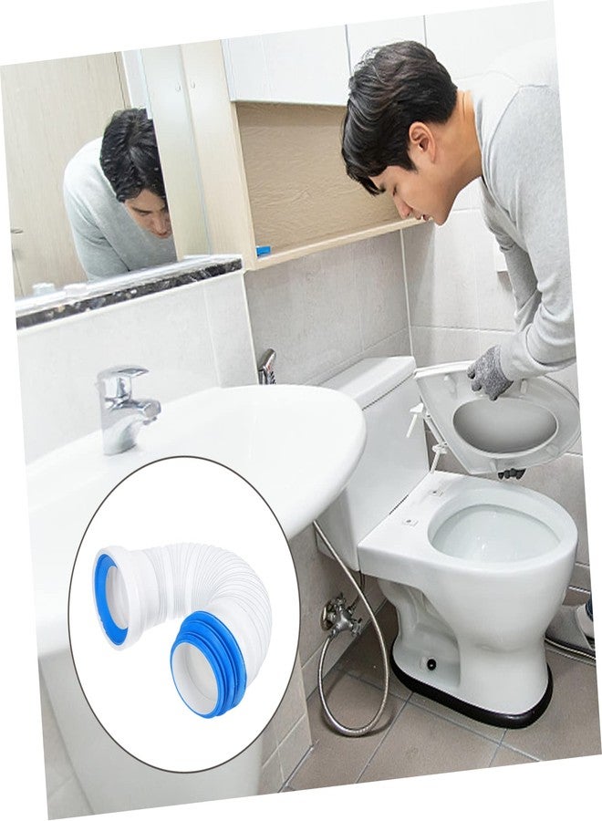 Alipis ABS & Stainless Steel Toilet Drain Hose, Expandable, Universal Connector, White, 9.82"L x 4.95"OD, 1 Pack - Image 3