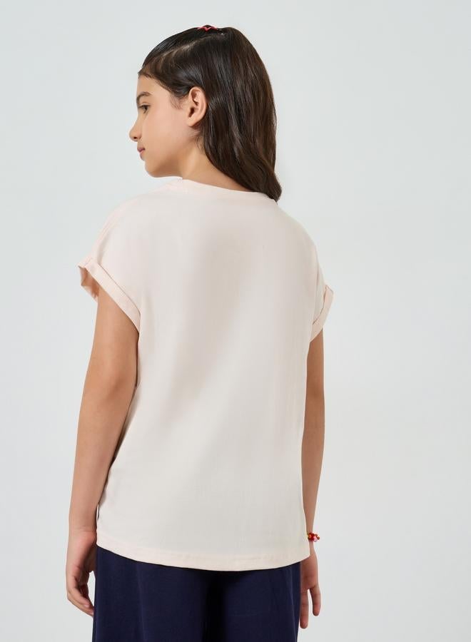 Styli Teen Girls Grown On Sleeve Fruit Graphic T-Shirt - Image 3