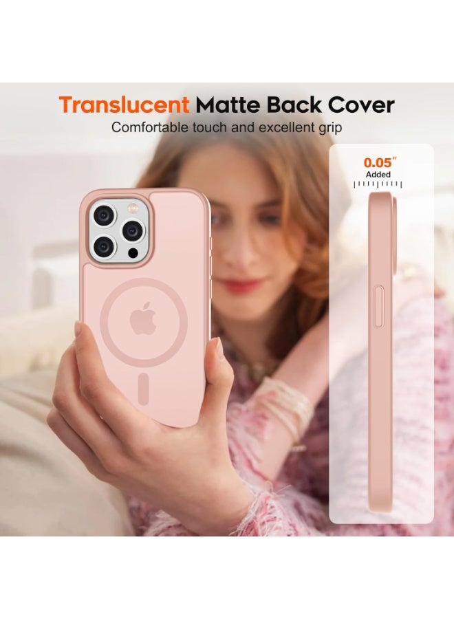 Magnetic Case for Iphone 15 Pro max Case [Compatible with wireless charging] [Shockproof Military Grade], Transparent Back Slim Bumper Cover Phone Case for iphone 15 pro max (bink) - Image 2