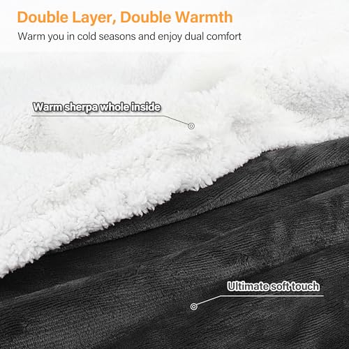 Catalonia Sherpa Wearable Blanket with Sleeves Arms, Comfy Sleeved TV Wrap Blanket, Large Snuggly Throw for Women and Men, Gift for Her - Image 5