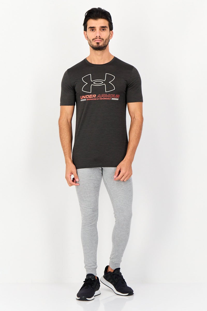 UNDER ARMOUR Men Loose Fit Short Sleeve Training T-Shirt, Grey - Image 3