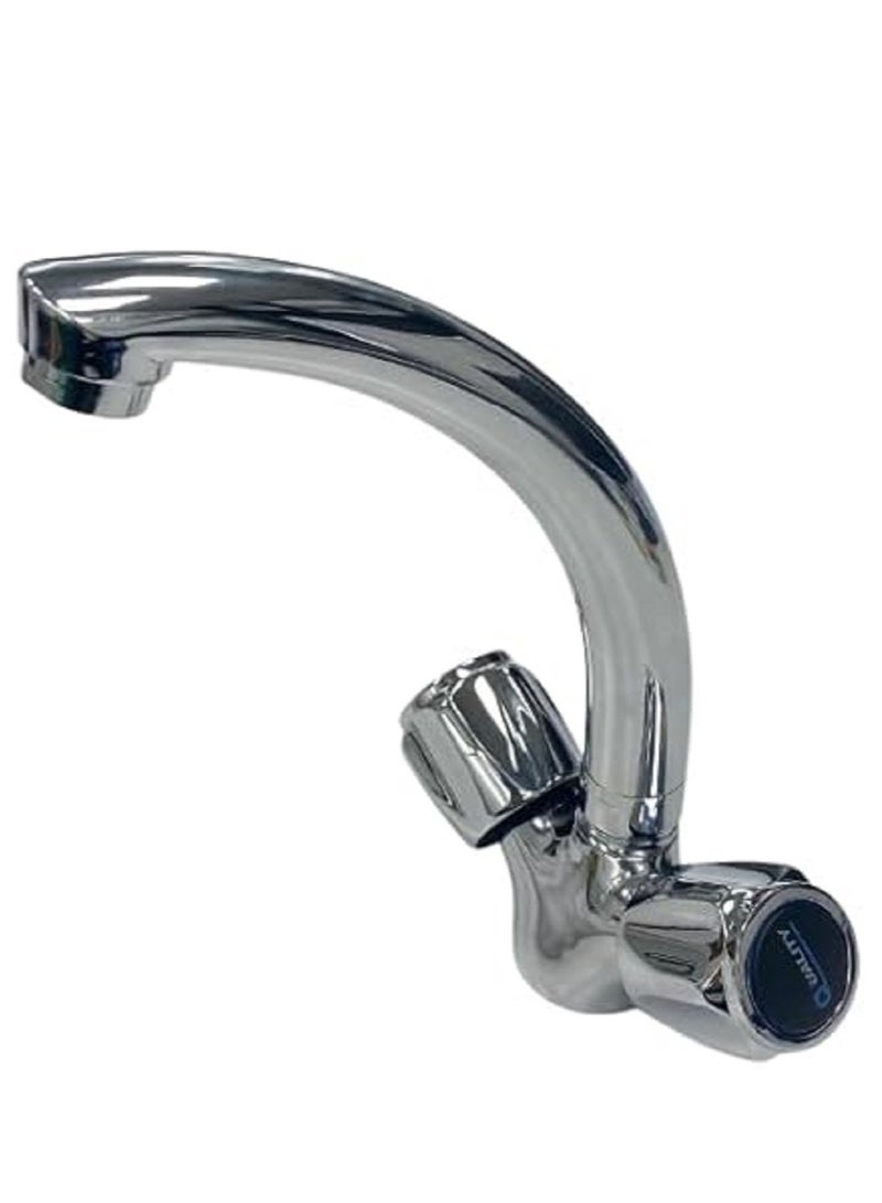 كوالتي خلاط مغسلة من كواليتي - ، مقبض مزدوج يدور بزاوية 360 درجة، حنفية خلاط مطبخ حديثة - Image 1