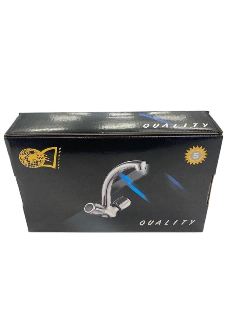 كوالتي خلاط مغسلة من كواليتي - ، مقبض مزدوج يدور بزاوية 360 درجة، حنفية خلاط مطبخ حديثة - Image 2