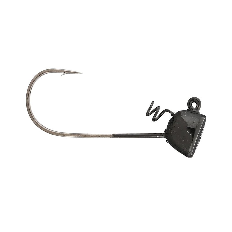 Buckeye Lures Spot Remover Pro Model Jig Head with Heavy-Duty Spring & Nickel Hook for Soft Plastic Bass Fishing Baits, 5 Pack, Black, 1/16 oz - Image 5