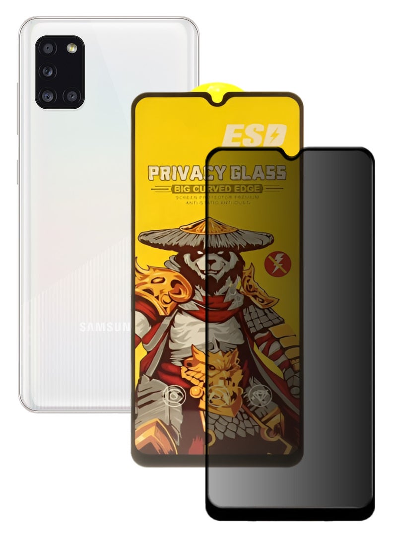 ESD Tempered Dustproof Privacy Glass Screen Protector Compatible For Samsung Galaxy A31 - Image 1