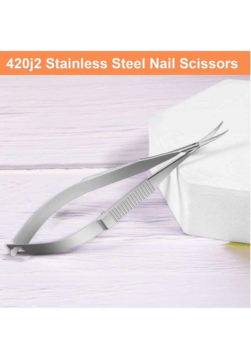 Generic Cuticle Scissors, Cuticle Trimmer, Nail Scissors for Women, 420j2 Stainless Steel Curved Manicure Scissors, Premium Extra-Fine Point Tip for Nail, Dry Skin, Eyebrow, Eyelash  - Image 2