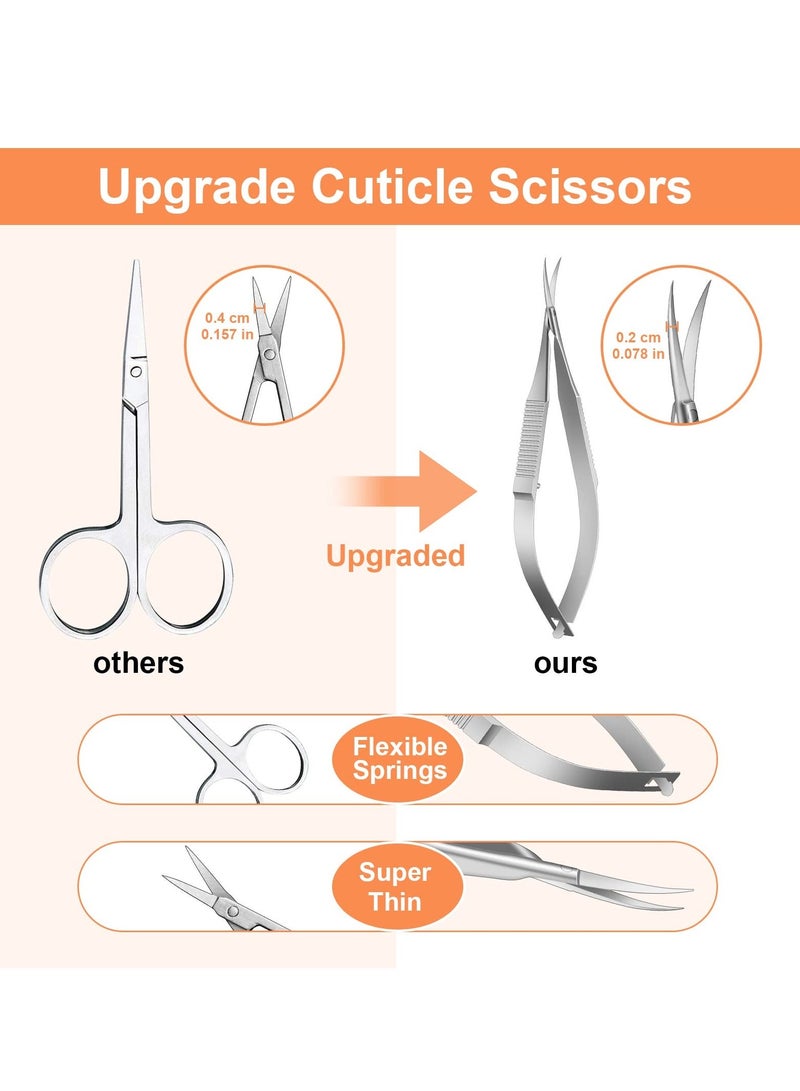 Generic Cuticle Scissors, Cuticle Trimmer, Nail Scissors for Women, 420j2 Stainless Steel Curved Manicure Scissors, Premium Extra-Fine Point Tip for Nail, Dry Skin, Eyebrow, Eyelash  - Image 3