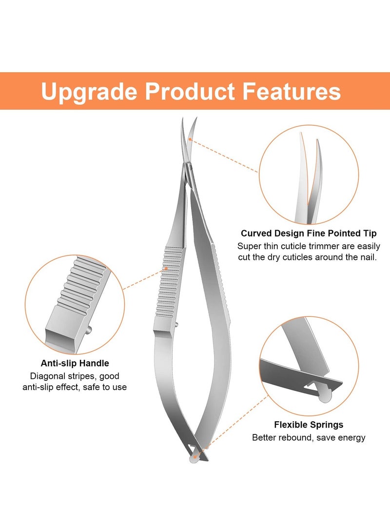 Generic Cuticle Scissors, Cuticle Trimmer, Nail Scissors for Women, 420j2 Stainless Steel Curved Manicure Scissors, Premium Extra-Fine Point Tip for Nail, Dry Skin, Eyebrow, Eyelash  - Image 4