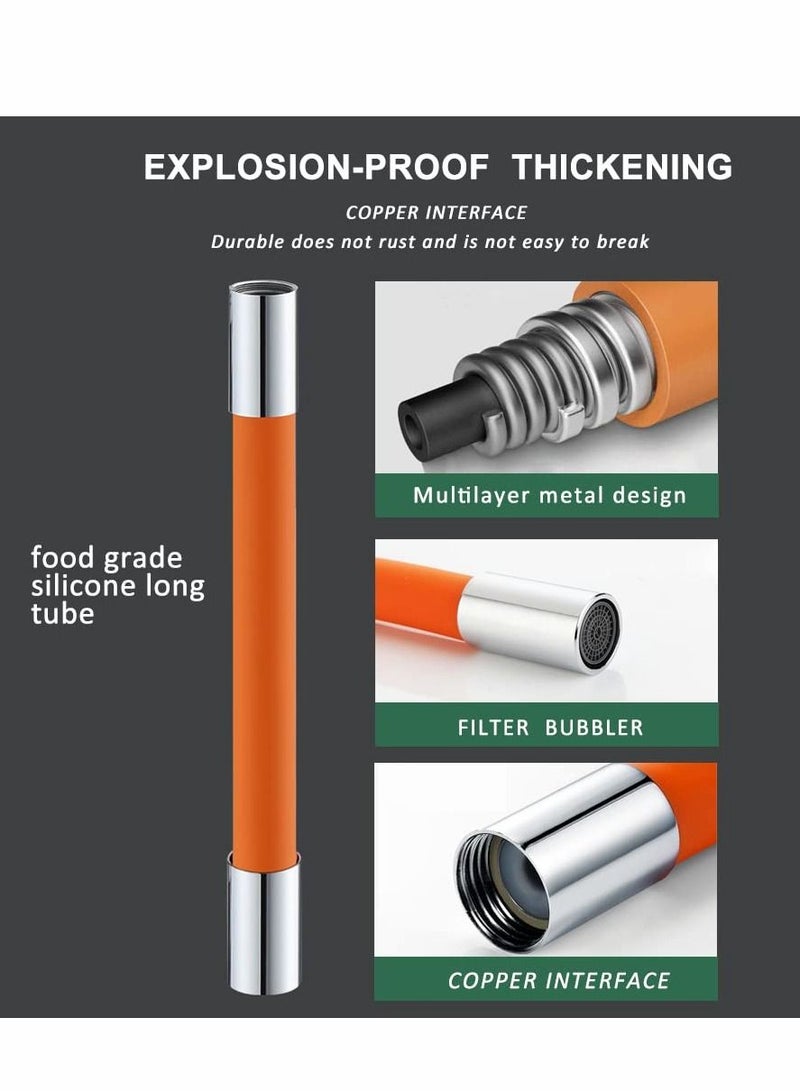 SYOSI Faucet Extension Tube, 360 Free Bending and Fixation in any Position with Universal Faucet Adapter and Splash for Kitchen Bathroom Garden - Image 5