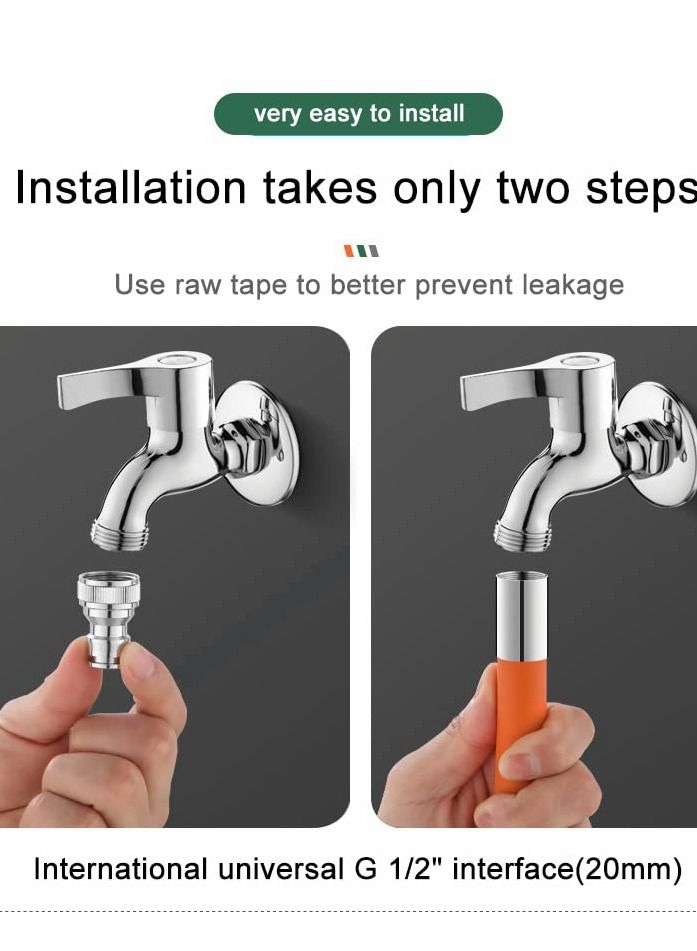 SYOSI Faucet Extension Tube, 360 Free Bending and Fixation in any Position with Universal Faucet Adapter and Splash for Kitchen Bathroom Garden - Image 3