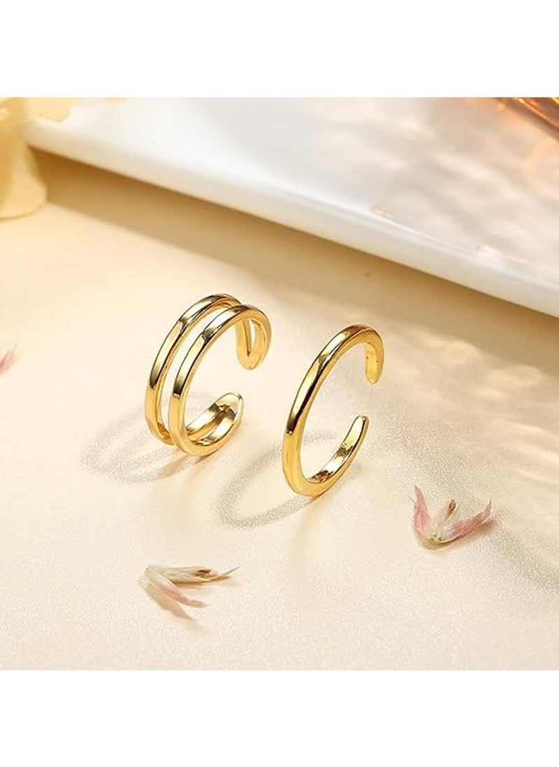 Generic - Gold Filled Toe Ring Women's Simple Open Toe Ring Adjustable Toe Ring - Image 1
