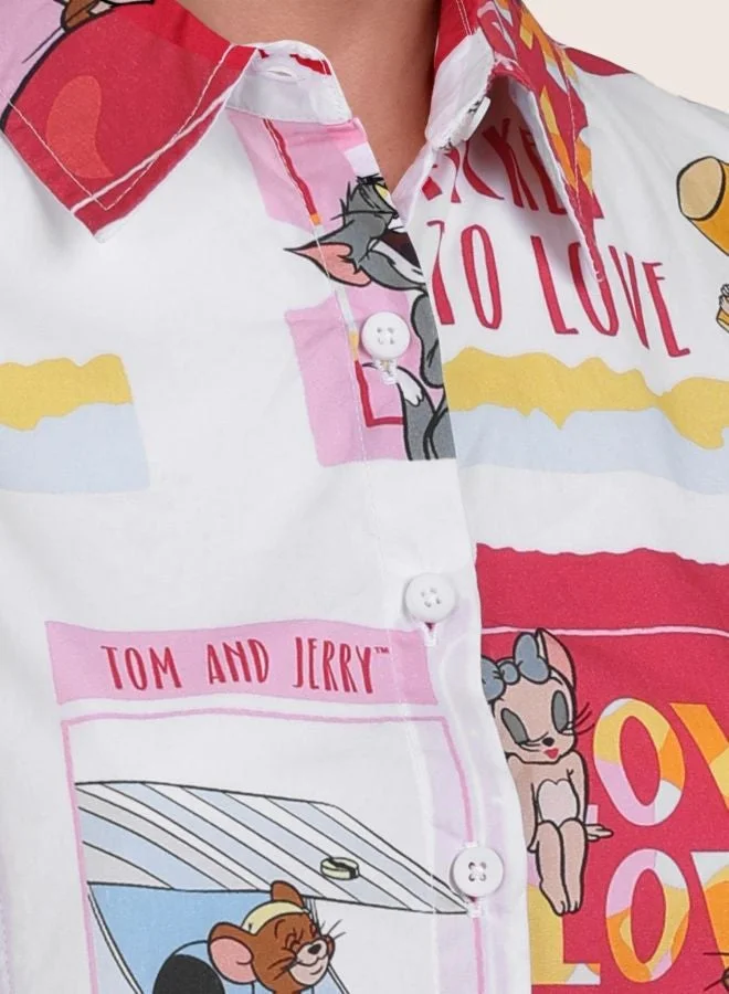 Freehand  Women Relaxed Fit Character Round Neck Sleeveless Crop Shirt  | Best Price UAE