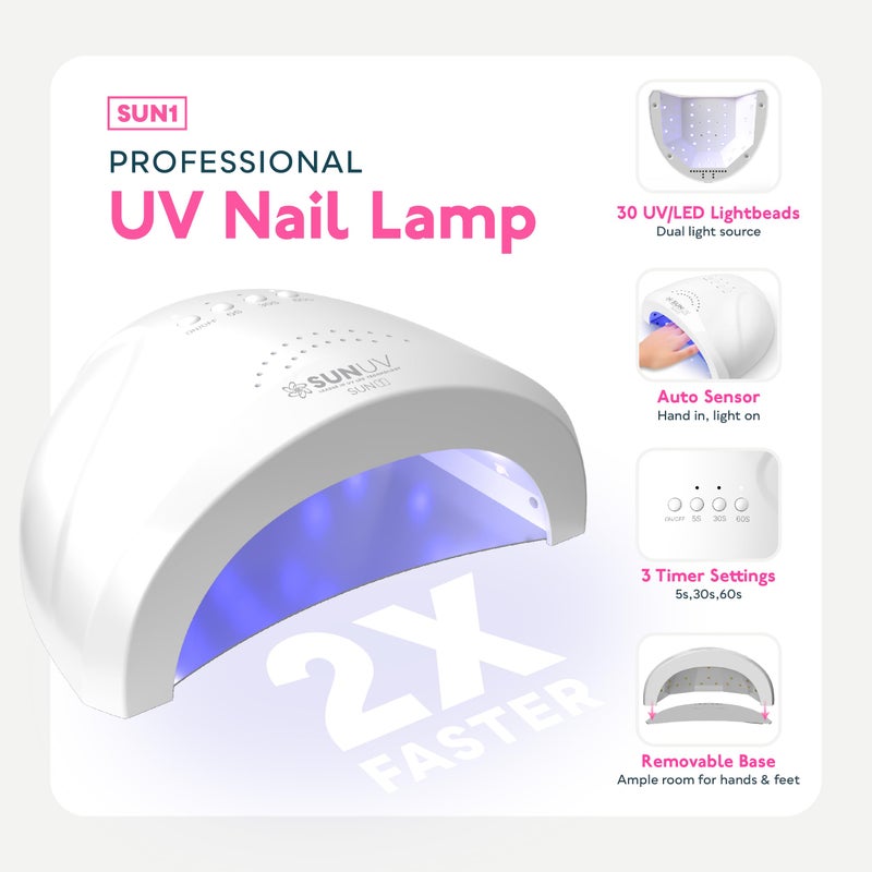 SUNUV Gel Nail Polish Kit with UV Light, 23 Pcs Gel Nail Kit Four Season, 12 Colors Polish Set with Base Glossy Top Coat, Manicure Tools Home Salon Gift for Women Teens Girls, Starter Kit - Image 4