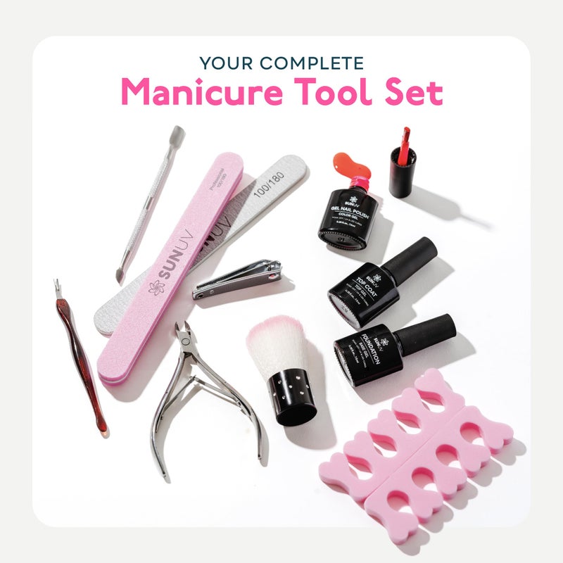 SUNUV Gel Nail Polish Kit with UV Light, 23 Pcs Gel Nail Kit Four Season, 12 Colors Polish Set with Base Glossy Top Coat, Manicure Tools Home Salon Gift for Women Teens Girls, Starter Kit - Image 5