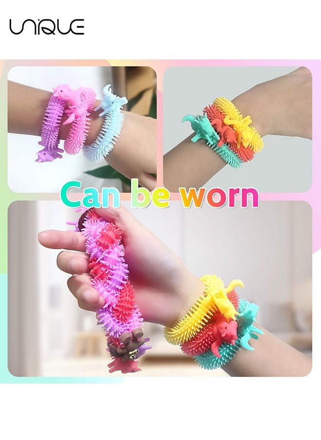 Unique - 12 Pcs Unicorn Stretchy Strings Toys, Sensory Stress Toys for Against Anxiety, Quiet Stress Relief Toy for Autism and Special Needs,Improve Mood and Relieve Stress, 3-12 Boys Girls Toddlers Toy - Image 1