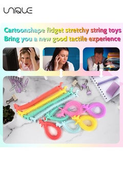Unique 12 Pcs Unicorn Stretchy Strings Toys, Sensory Stress Toys for Against Anxiety, Quiet Stress Relief Toy for Autism and Special Needs,Improve Mood and Relieve Stress, 3-12 Boys Girls Toddlers Toy  - Image 5