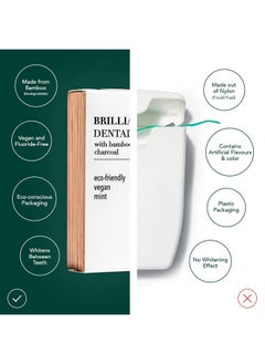 Terra & Co. Brilliant Black Dental Floss (32 Yards) Organic Teeth Whitening Products All Natural With Activated Bamboo Charcoal Vegan & Cruelty Free Luxury Dental Care…  - Image 2