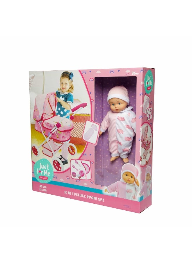 Just for Me Just for Me 10 in 1 Deluxe Pram Doll Set  - Image 2