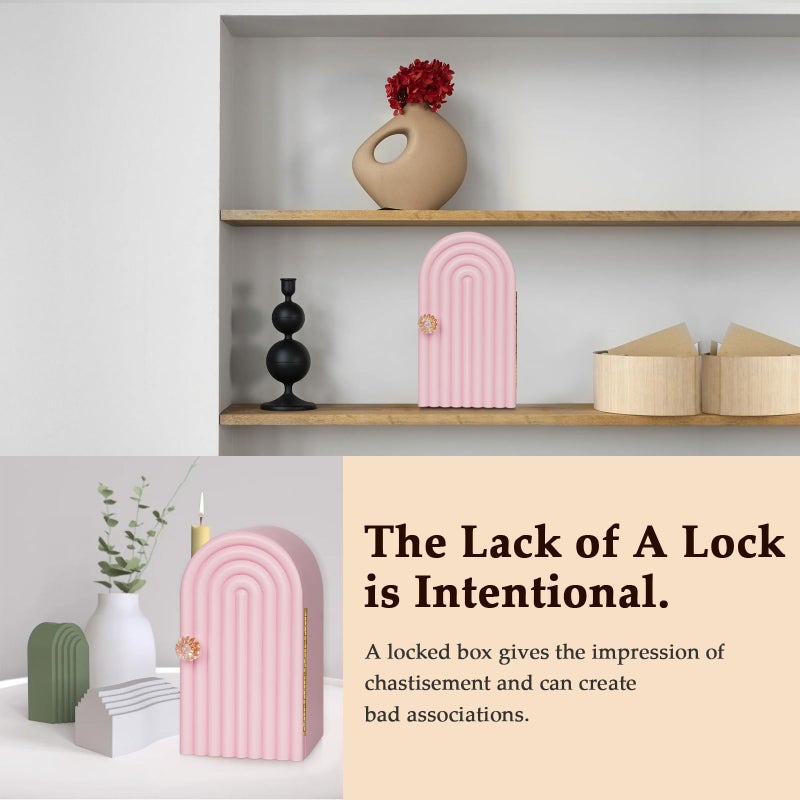 Lzttyee Phone Box for Family Time, Bamboo Cell Phone Jail, 3 Sections Hold 6 Phones, with Charging Holes, Phone Holder Self-Discipline Box, Help Kids Adults Focus Back, Mobile Phone Addiction (Pink) - Image 4