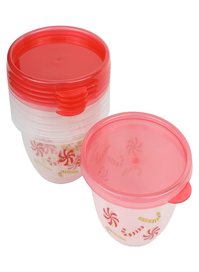 Chef Craft Select Holiday Christmas Storage Container, 1.5 Cup Capacity 6 Piece Set, Color May Vary - Image 2