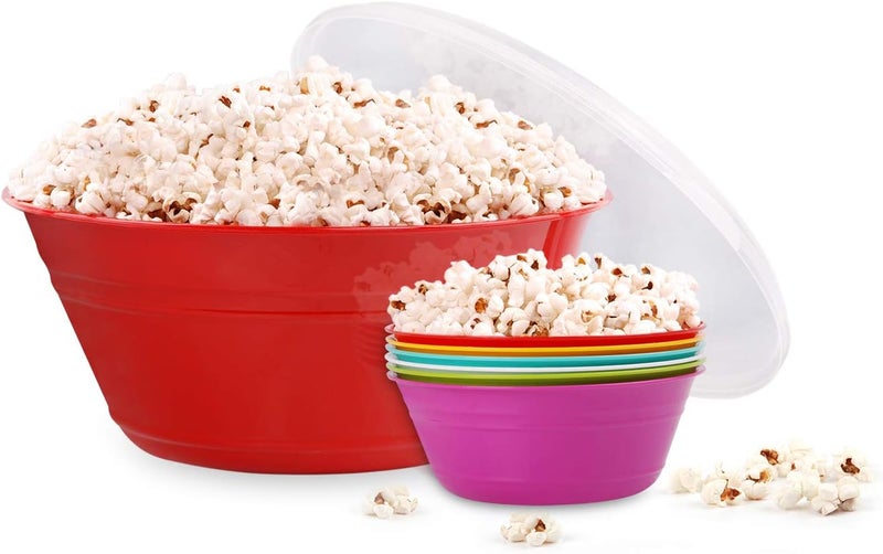 Mintra Office Mintra Home Snack Bowls Popcorn Bowl Set Red - Image 1