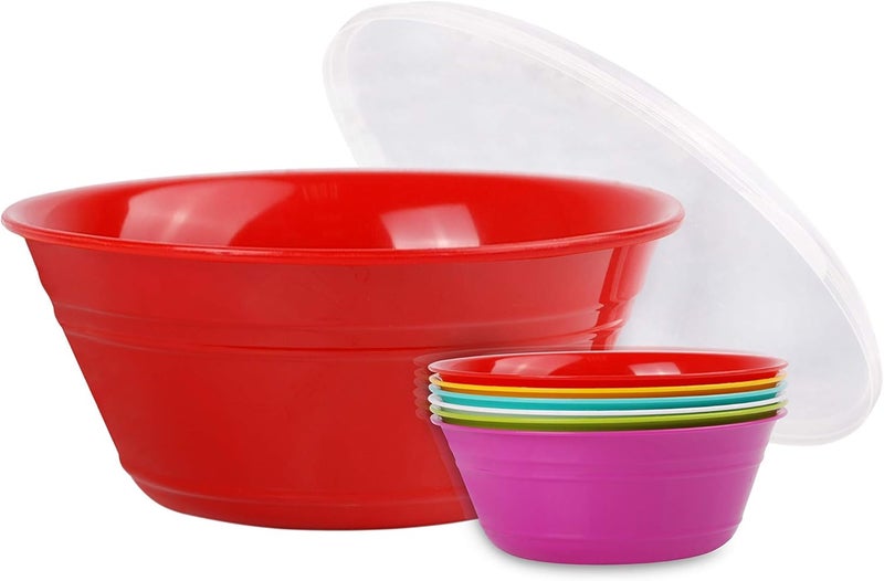 Mintra Office Mintra Home Snack Bowls Popcorn Bowl Set Red - Image 3