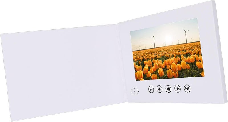 بطاقة تحية فيديوية مقاس 7 بوصات تدعم تنسيقات MP4 وAVL وMPEG، مناسبة للزفافات والمطاعم والإعلانات، قابلة للتخصيص - Image 4