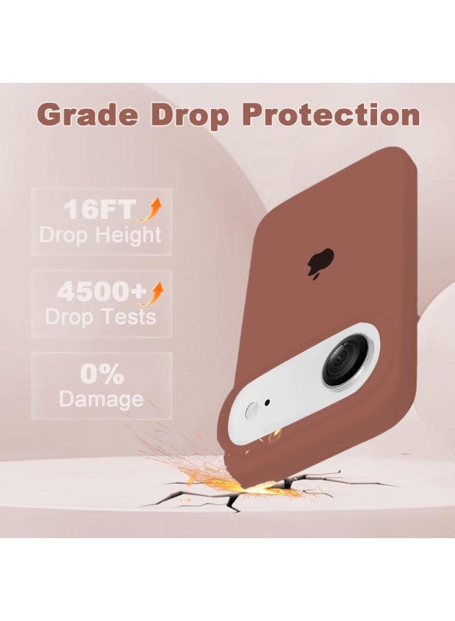 أوللاي حافظة واقية لهاتف iPhone 17 Air، مصنوعة من مادة السيليكون، مقاومة للصدمات مع حماية عدسة الكاميرا وتغطية زر التحكم، غطاء واقي للهاتف المحمول مضاد للصدمات، متوافق مع ملحقات MagSafe، رمادي - Image 3