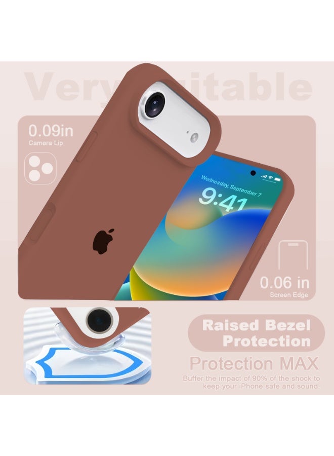 أوللاي حافظة واقية لهاتف iPhone 17 Air، مصنوعة من مادة السيليكون، مقاومة للصدمات مع حماية عدسة الكاميرا وتغطية زر التحكم، غطاء واقي للهاتف المحمول مضاد للصدمات، متوافق مع ملحقات MagSafe، رمادي - Image 4