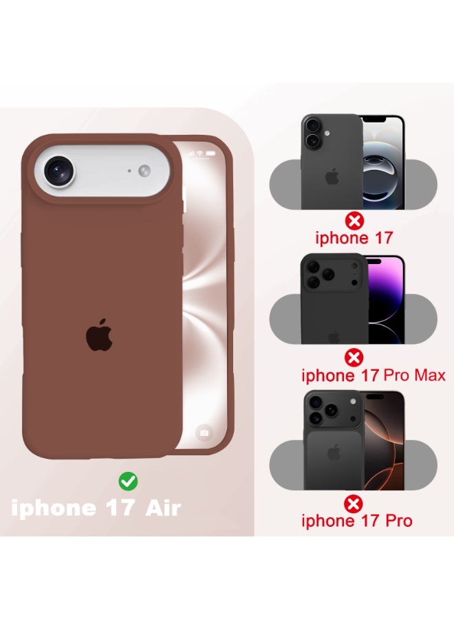 أوللاي حافظة واقية لهاتف iPhone 17 Air، مصنوعة من مادة السيليكون، مقاومة للصدمات مع حماية عدسة الكاميرا وتغطية زر التحكم، غطاء واقي للهاتف المحمول مضاد للصدمات، متوافق مع ملحقات MagSafe، رمادي - Image 2