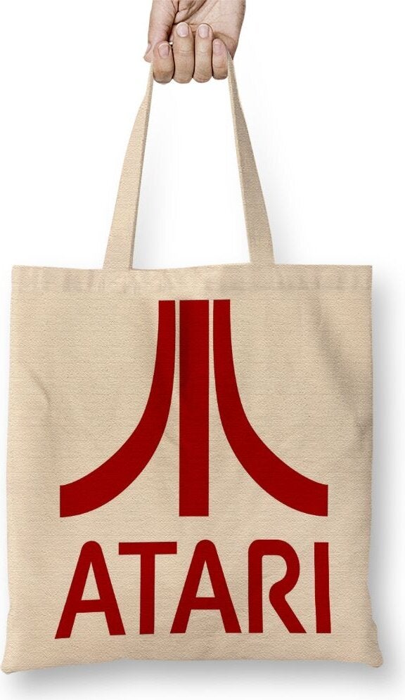 Baskı Dükkanı Print Shop Atari Logo Game Game Over Atari Cloth Bag Long Handle 