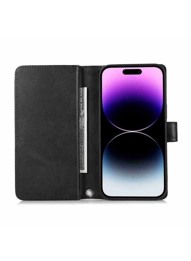 Zaboon Case For iPhone 11 Wristband Card Slot Leather Phone Case - Image 4