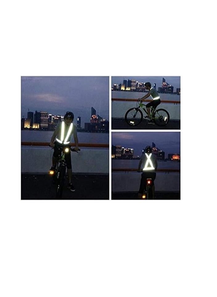 Vaultex Adjustable Safety Security High Visibility Reflective Vest Gear Stripes Jacket, Black - Image 3