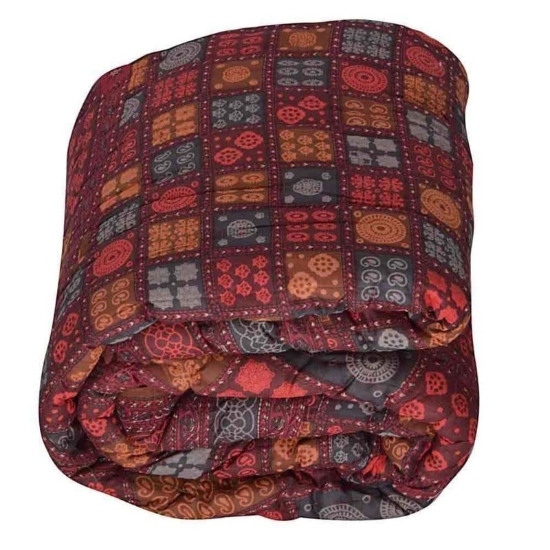 SAMRADHI Traditional Famous Jaipuri Beautiful Floral Print in Multi Colour Jaipuri Rajai/Razai/Quilt Single/Single Bed Quilt/Comforter/AC Quilt/AC Comforter - Image 1
