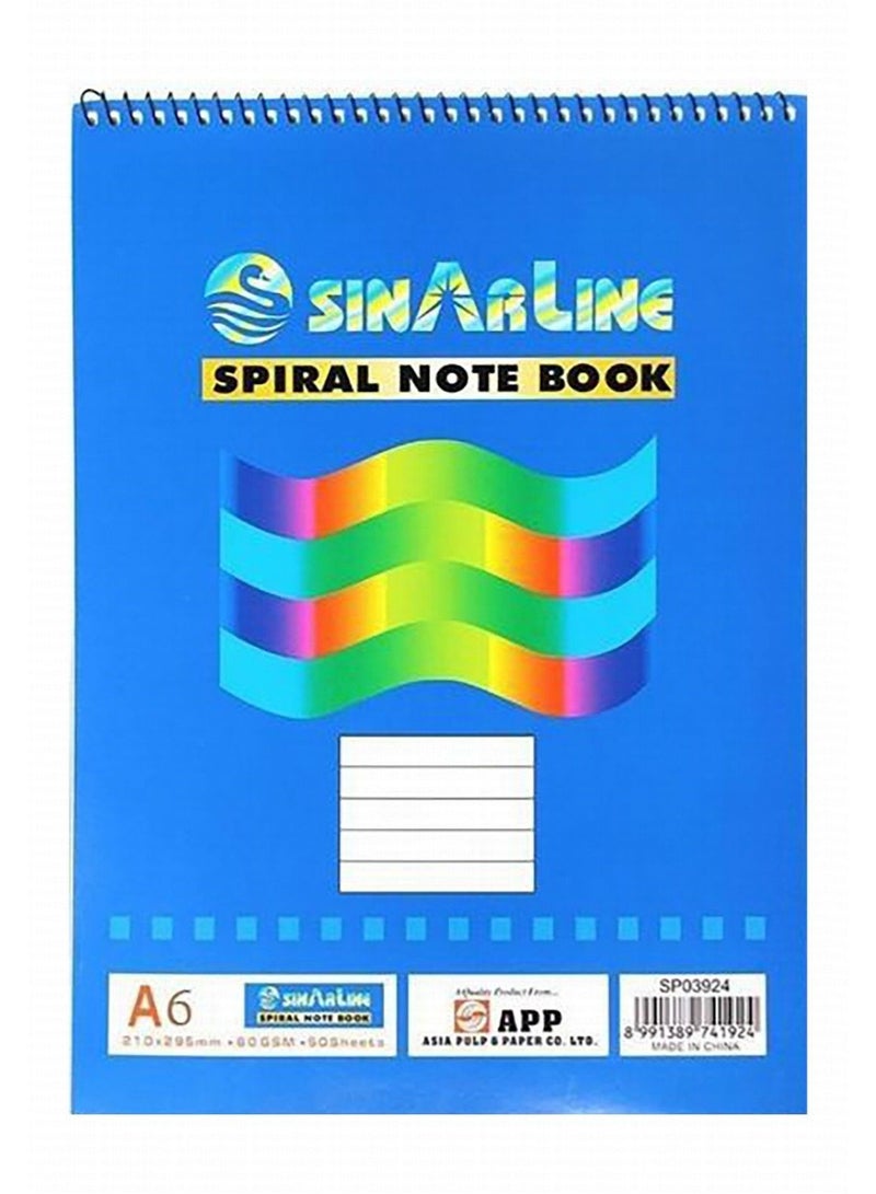 SINARLINE 6-Piece A6 Size Top Spiral Memo Notepad 50 Sheets - Image 2