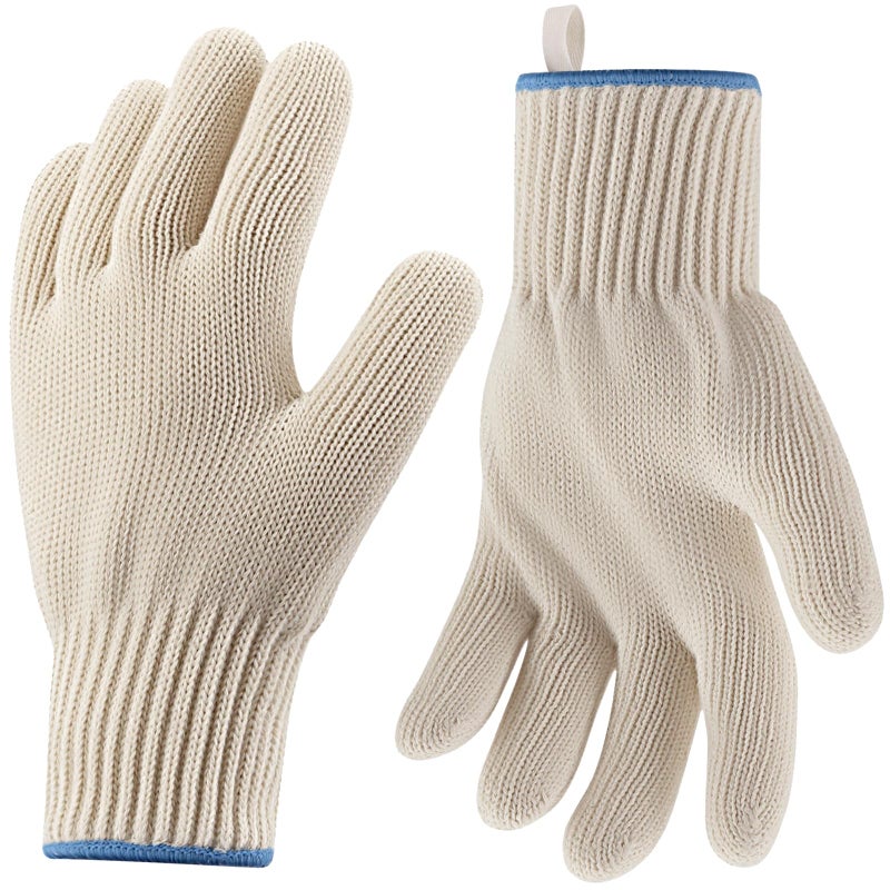 Hovico Heat Resistant Oven Gloves, Ove Glove BBQ Gloves Heat Resistant Cooking Oven Mitts with Fingers Grilling Glove, Full Hand Protection, Grill Gloves for Outdoor Hot Food Handling (Set of 2) - Image 1