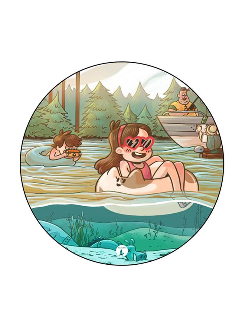 RKN Gravity Falls Printed Mouse Pad Round  Multicolour