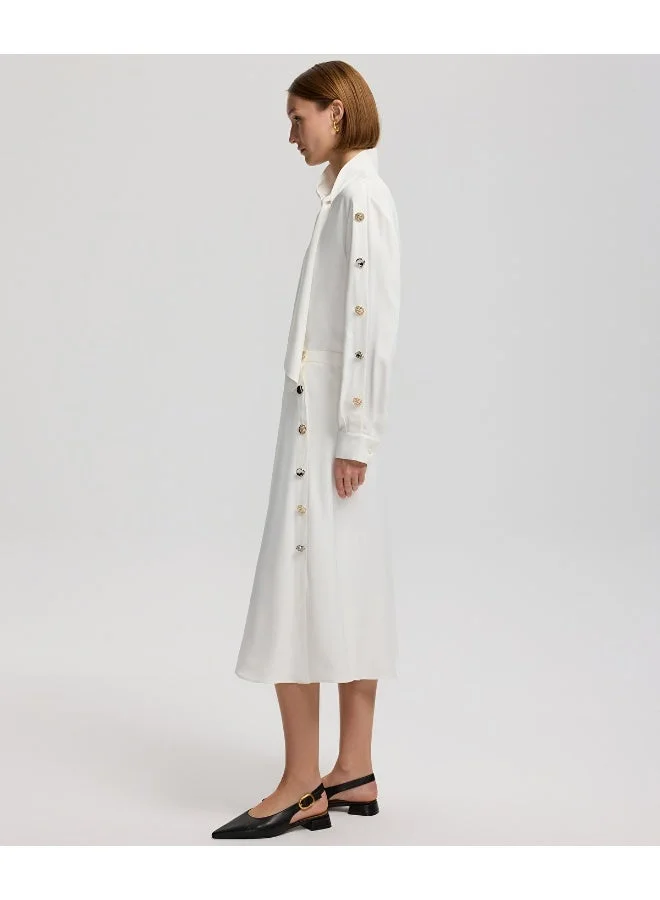 Ipekyol Flared Fit Buttoned Midi Skirt