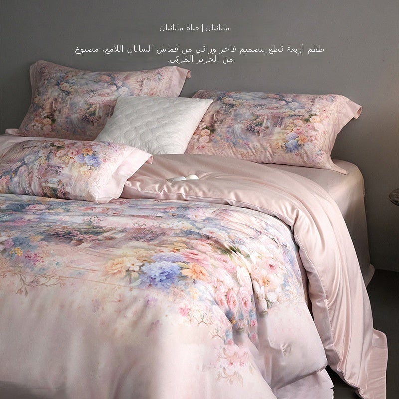 طقم مفارش سرير أحلام أليس باللون الأزرق - ناعم وبارد للصيف - Image 3