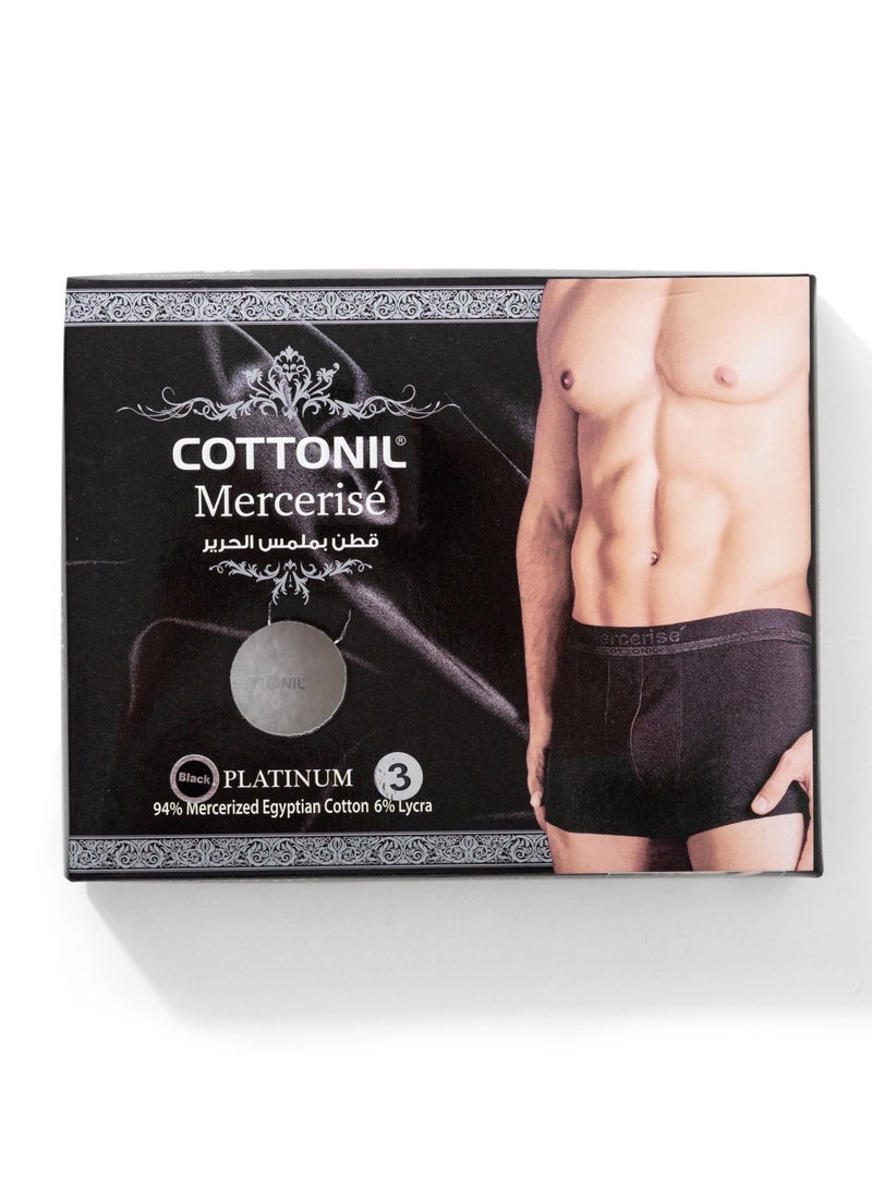 COTTONIL Pack Of 3 Design Mercerise Cotton Boxer For Men  - Image 5