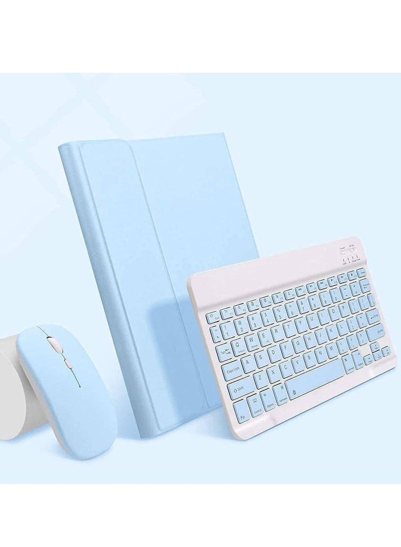 Arabic and English Keyboard Case for iPad Air 5th Gen (2022) / iPad Air 4th Gen (2020)10.9 Inch Detachable Wireless Keyboard Pencil Holder Slim Leather Smart Cover with Mouse - Image 2