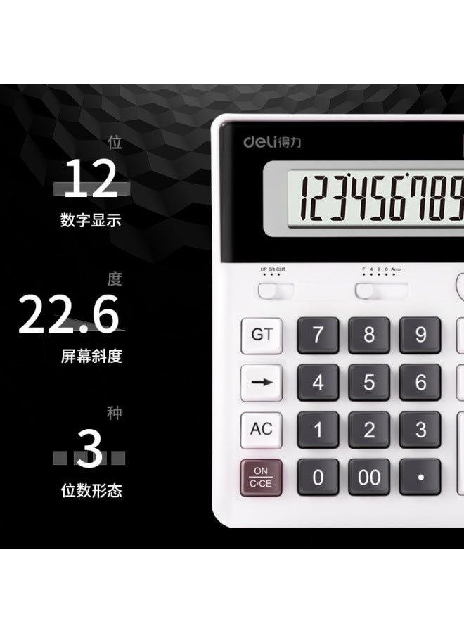 Deli Te301 Big Button Financial Calculator Office Student Accounting Special Solar Energy Multi-function Calculation - Image 2