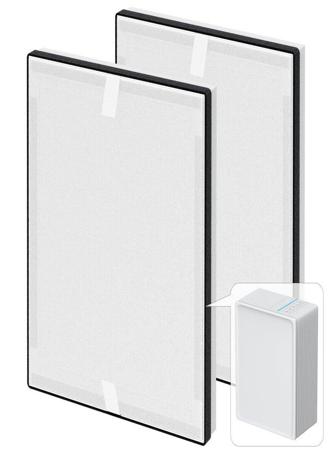 FCFMY 2 Packs KJ102 Replacement Filter Compatible with Mooka KJ102 Air Cleaner Purifier for Home Large Room Up to 1300 Ft², 3-in-1 Washable Pre-Filter, HEPA and Activated Carbon Filter - Image 1
