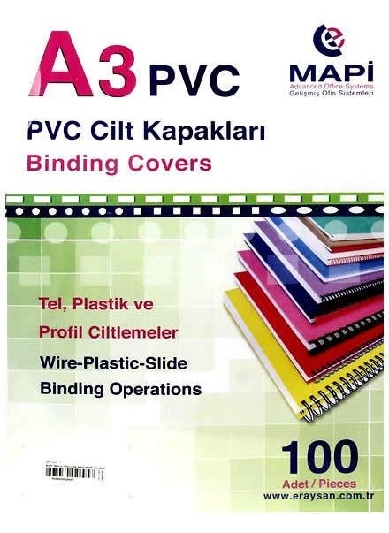 MAPi - A3 PVC Opaque Skin Cover 160 Micron White 100 Pieces - Image 1